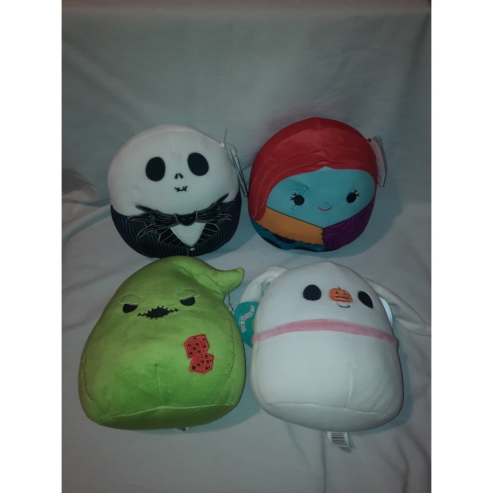 Squishmallows Nightmare Before Christmas Oogie Zero Jack Sally 8"  NWT Set of 4